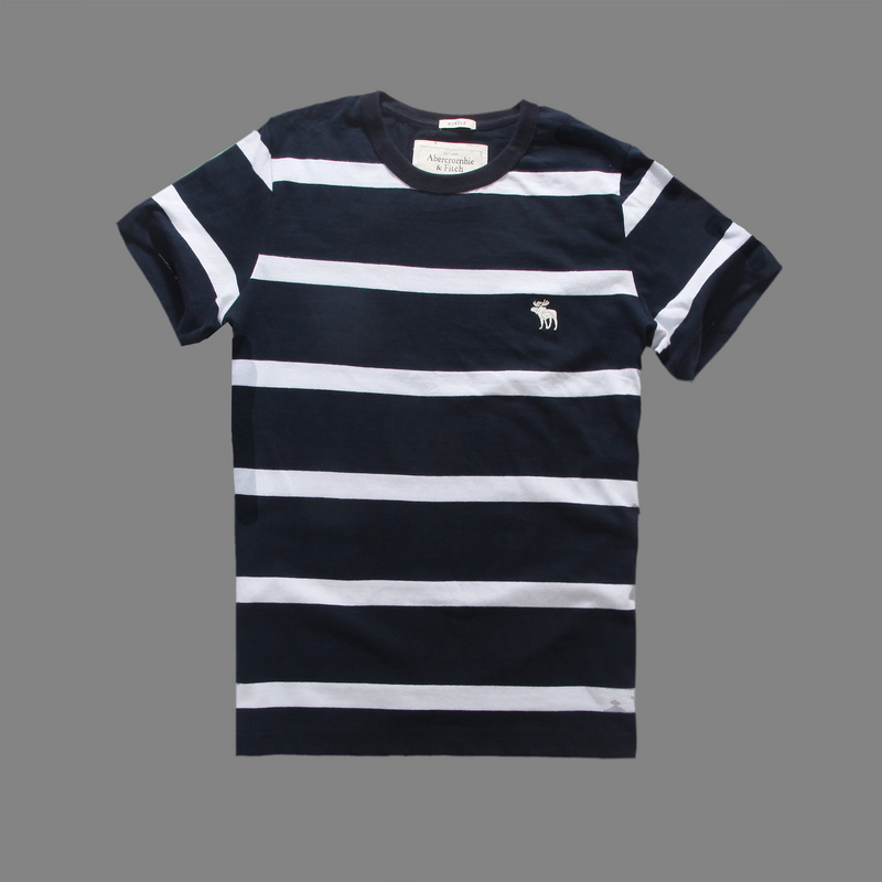 Abercrombie Fitch Hombres De Cuello Redondo Gaza Corto Remera AF5739